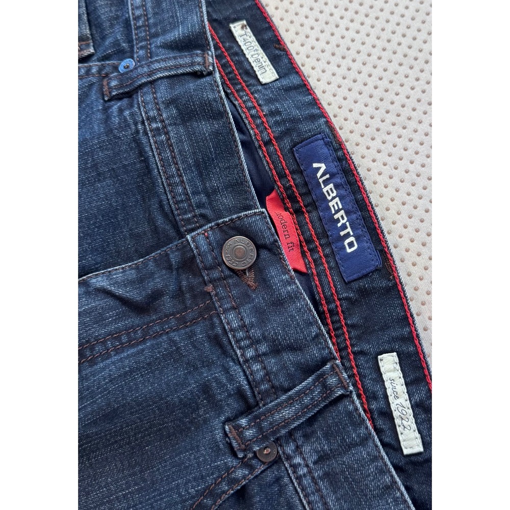 Alberto Modern Fit Stone T400 Denim Jeans Dark Wash Blue W35 L32